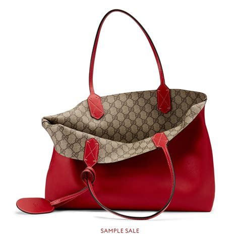 gucci guccioli tote|GUCCI Reversible leather.